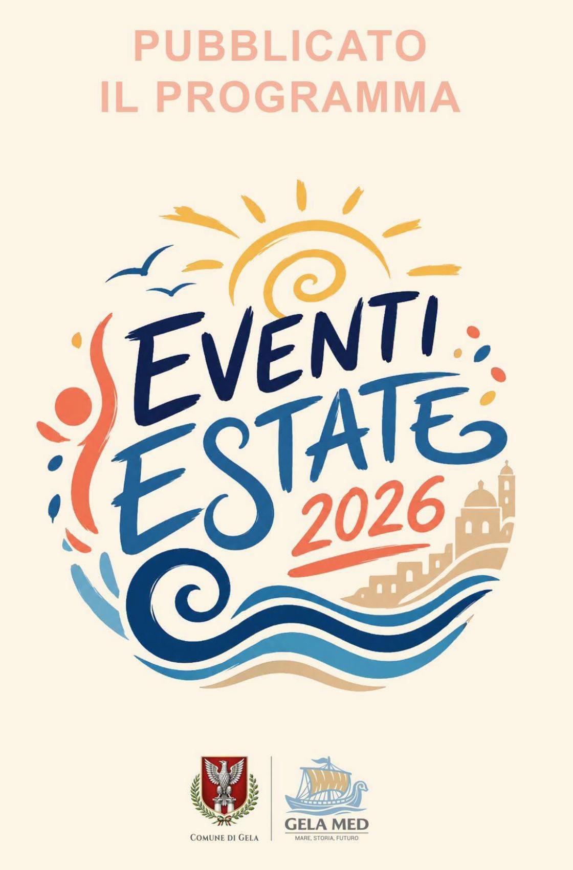 Locandina ufficiale Eventi Estate Gela 2026